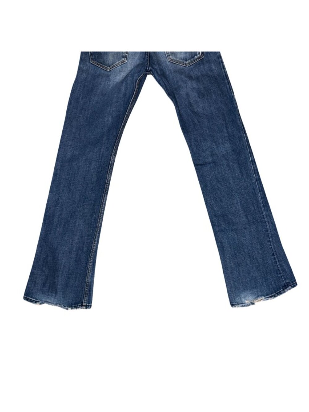 Diesel Trouleg Bootcut Mens Jeans 27 31 Italy Light Wash Distressed Embroidered - Picture 7 of 8